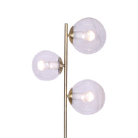 Thumbnail for Sarantino 3-Light Gold Metal Floor Lamp with Glass Shades