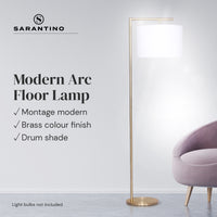 Thumbnail for Sarantino 90-Degree Modern Arc Floor Lamp