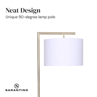 Thumbnail for Sarantino 90-Degree Modern Arc Floor Lamp
