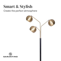 Thumbnail for Sarantino Adjustable 3-Arm Arc Lamp