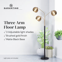 Thumbnail for Sarantino Adjustable 3-Arm Arc Lamp