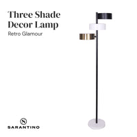 Thumbnail for Sarantino Metal Floor Lamp with 3 Swirl Shades