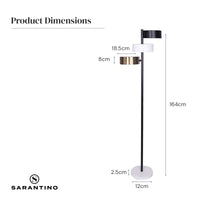 Thumbnail for Sarantino Metal Floor Lamp with 3 Swirl Shades