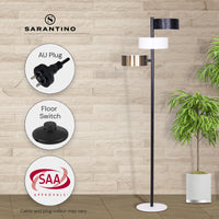 Thumbnail for Sarantino Metal Floor Lamp with 3 Swirl Shades