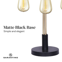 Thumbnail for Sarantino Exposed Bulb Industrial Table Lamp