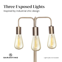 Thumbnail for Sarantino Exposed Bulb Industrial Table Lamp