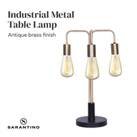 Thumbnail for Sarantino Exposed Bulb Industrial Table Lamp