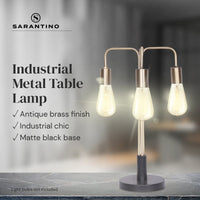 Thumbnail for Sarantino Exposed Bulb Industrial Table Lamp