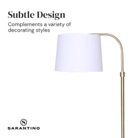 Thumbnail for Sarantino Metal Floor Lamp Brass Finish Adjustable Height