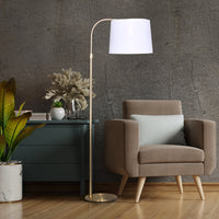 Thumbnail for Sarantino Metal Floor Lamp Brass Finish Adjustable Height