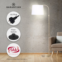 Thumbnail for Sarantino Metal Floor Lamp Brass Finish Adjustable Height