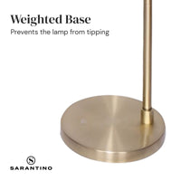 Thumbnail for Sarantino Metal Floor Lamp Brass Finish Adjustable Height