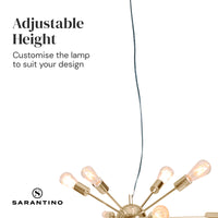 Thumbnail for Sarantino 15-Light Sputnik Chandelier in Brass Finish