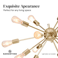 Thumbnail for Sarantino 15-Light Sputnik Chandelier in Brass Finish