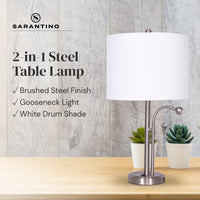 Thumbnail for Sarantino 2-in-1 Table Lamp with LED Reading Light
