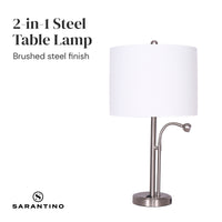 Thumbnail for Sarantino 2-in-1 Table Lamp with LED Reading Light