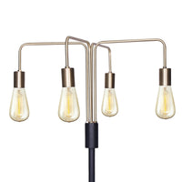 Thumbnail for Sarantino Modern Exposed Bulb 4-Arm Industrial Light Floor Lamp