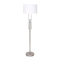 Thumbnail for Sarantino Brushed Nickel Height-Adjustable Metal Floor Lamp