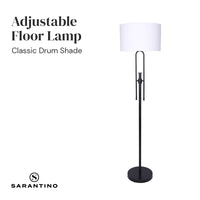 Thumbnail for Sarantino Height-Adjustable Metal Floor Lamp Matte Black