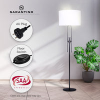 Thumbnail for Sarantino Height-Adjustable Metal Floor Lamp Matte Black