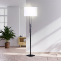 Thumbnail for Sarantino Height-Adjustable Metal Floor Lamp Matte Black