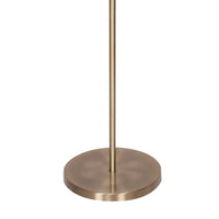 Thumbnail for Sarantino Metal Floor Lamp in Antique Brass Finish with Cream Linen Fabric Shade