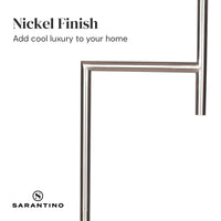 Thumbnail for Sarantino Nickel Metal Arc Floor Lamp