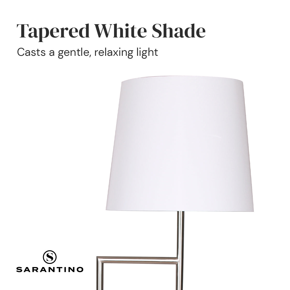 Sarantino Nickel Metal Arc Floor Lamp