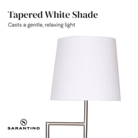 Thumbnail for Sarantino Nickel Metal Arc Floor Lamp