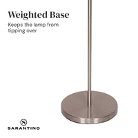 Thumbnail for Sarantino Nickel Metal Arc Floor Lamp