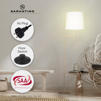 Thumbnail for Sarantino Nickel Metal Arc Floor Lamp