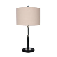 Thumbnail for Sarantino Metal Table Lamp with Linen Drum Shade