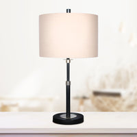 Thumbnail for Sarantino Metal Table Lamp with Linen Drum Shade