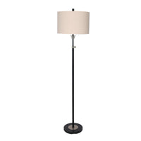 Thumbnail for Sarantino Metal Floor Lamp with Cream Drum Shade