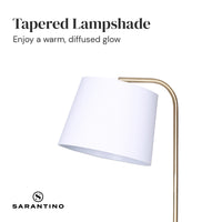 Thumbnail for Sarantino Glass End Brass Finish Table Top Floor Lamp