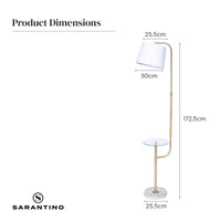 Thumbnail for Sarantino Glass End Brass Finish Table Top Floor Lamp