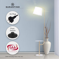 Thumbnail for Sarantino Glass End Brass Finish Table Top Floor Lamp
