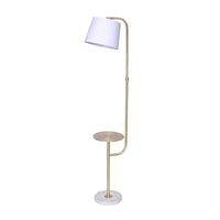 Thumbnail for Sarantino Marble & Metal End Table Top Floor Lamp