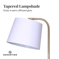 Thumbnail for Sarantino Marble & Metal End Table Top Floor Lamp