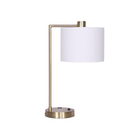 Thumbnail for Sarantino Metal Task Lamp with USB Charging Port Antique Brass Finish