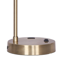 Thumbnail for Sarantino Metal Task Lamp with USB Charging Port Antique Brass Finish