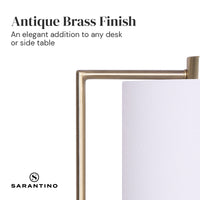 Thumbnail for Sarantino Metal Task Lamp with USB Charging Port Antique Brass Finish