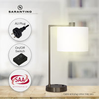 Thumbnail for Sarantino Metal Task Lamp with USB Charging Port Bronze Finish