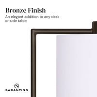 Thumbnail for Sarantino Metal Task Lamp with USB Charging Port Bronze Finish