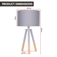 Thumbnail for Sarantino Tripod Desk Lamp in Metal & Wood Nordic Minimalist Light