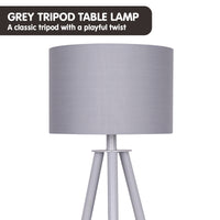 Thumbnail for Sarantino Tripod Desk Lamp in Metal & Wood Nordic Minimalist Light