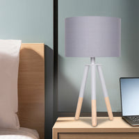 Thumbnail for Sarantino Tripod Desk Lamp in Metal & Wood Nordic Minimalist Light