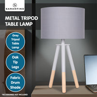 Thumbnail for Sarantino Tripod Desk Lamp in Metal & Wood Nordic Minimalist Light