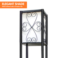 Thumbnail for Sarantino Metal Etagere Floor Lamp with Wine Holder Shelf