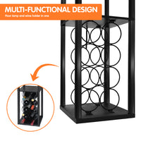 Thumbnail for Sarantino Metal Etagere Floor Lamp with Wine Holder Shelf